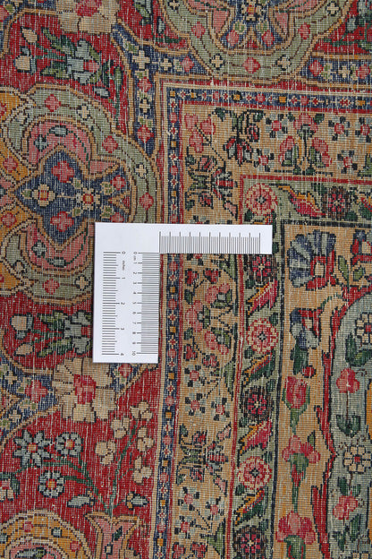 Tappeto Kerman Antico Persiano Autentico | Annodato a Mano 391x284cm