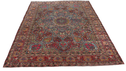 Tappeto Kerman Antico Persiano Autentico | Annodato a Mano 391x284cm