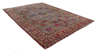 Tappeto Kerman Antico Persiano Autentico | Annodato a Mano 391x284cm - CarpetLiving