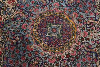 Tappeto Kerman Antico Persiano Autentico | Annodato a Mano 391x284cm - CarpetLiving