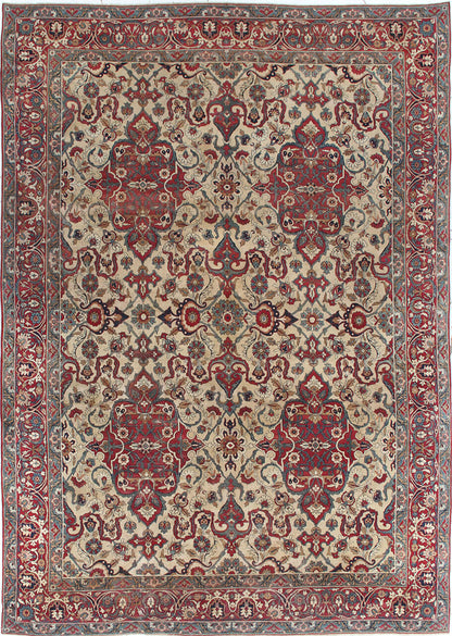 Tappeto Isfahan Antico Persiano Autentico | Annodato a Mano 389x273cm