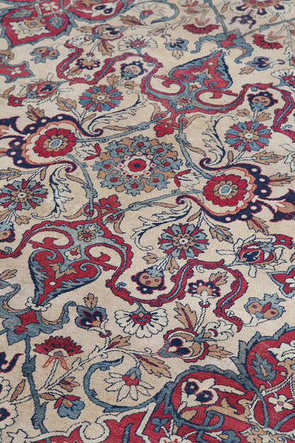 Tappeto Isfahan Antico Persiano Autentico | Annodato a Mano 389x273cm