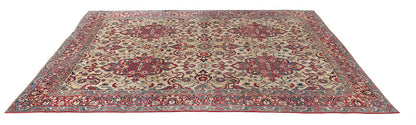 Tappeto Isfahan Antico Persiano Autentico | Annodato a Mano 389x273cm