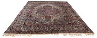 Tappeto Kerman Antico Persiano Autentico | Annodato a Mano 369x265cm - CarpetLiving