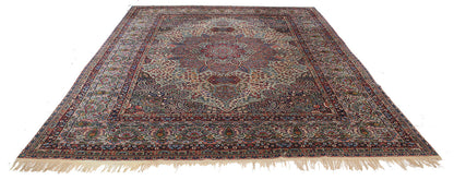 Tappeto Kerman Antico Persiano Autentico | Annodato a Mano 369x265cm