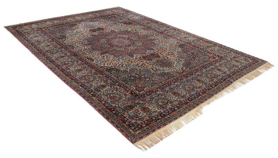 Tappeto Kerman Antico Persiano Autentico | Annodato a Mano 369x265cm - CarpetLiving