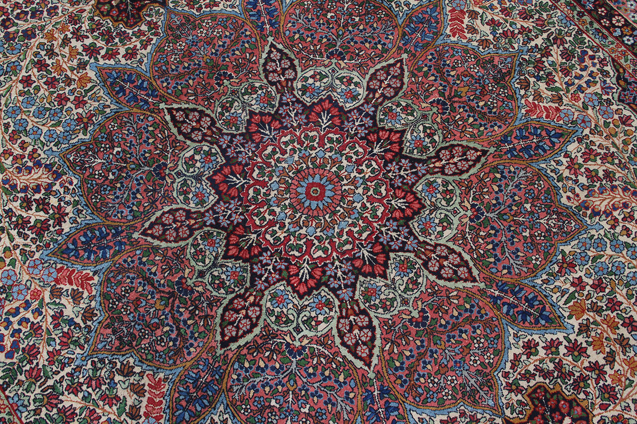 Tappeto Kerman Antico Persiano Autentico | Annodato a Mano 369x265cm