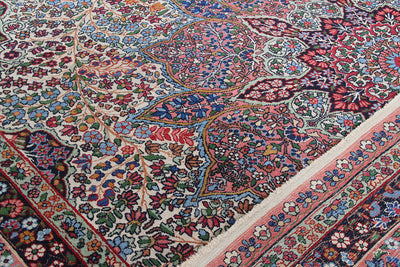 Tappeto Kerman Antico Persiano Autentico | Annodato a Mano 369x265cm - CarpetLiving
