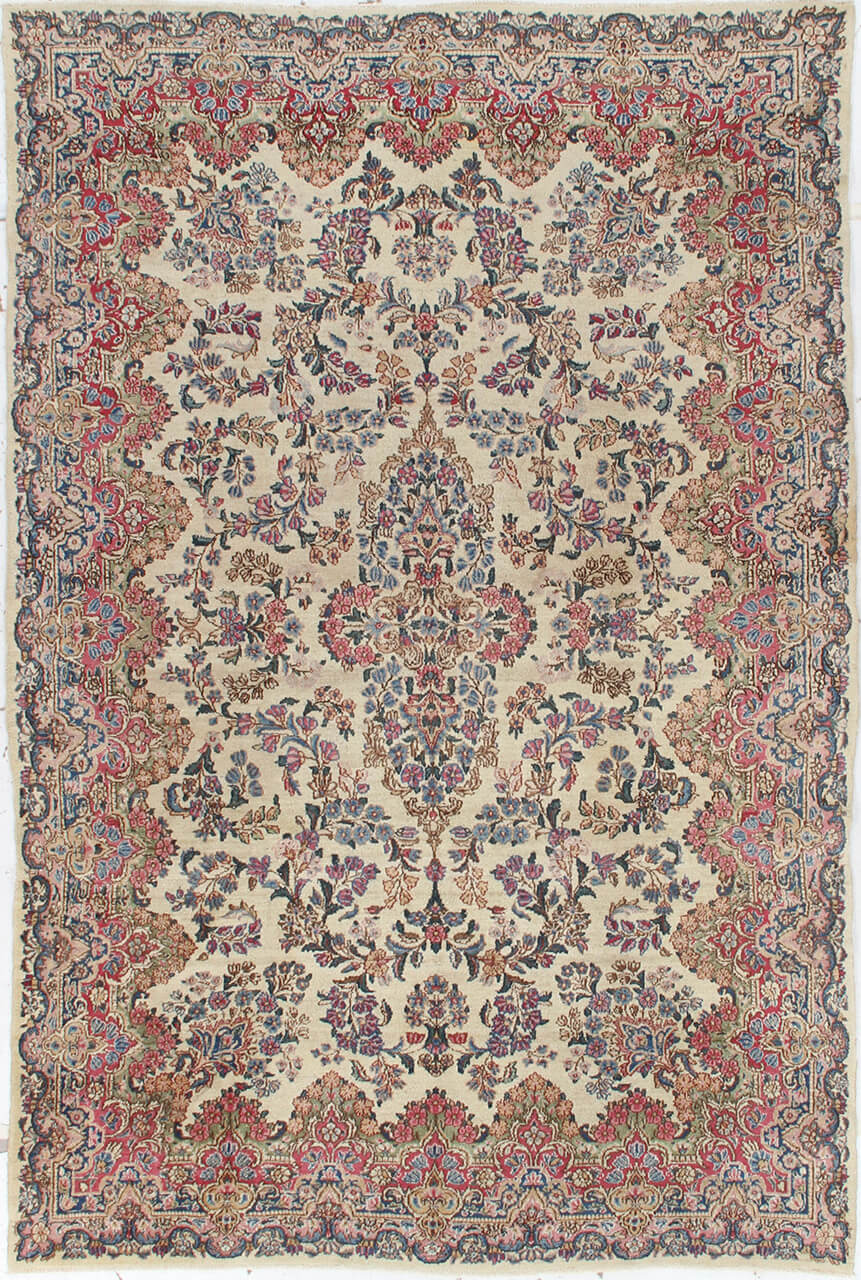 Tappeto Kerman Antico Persiano Autentico | Annodato a Mano 281x181cm