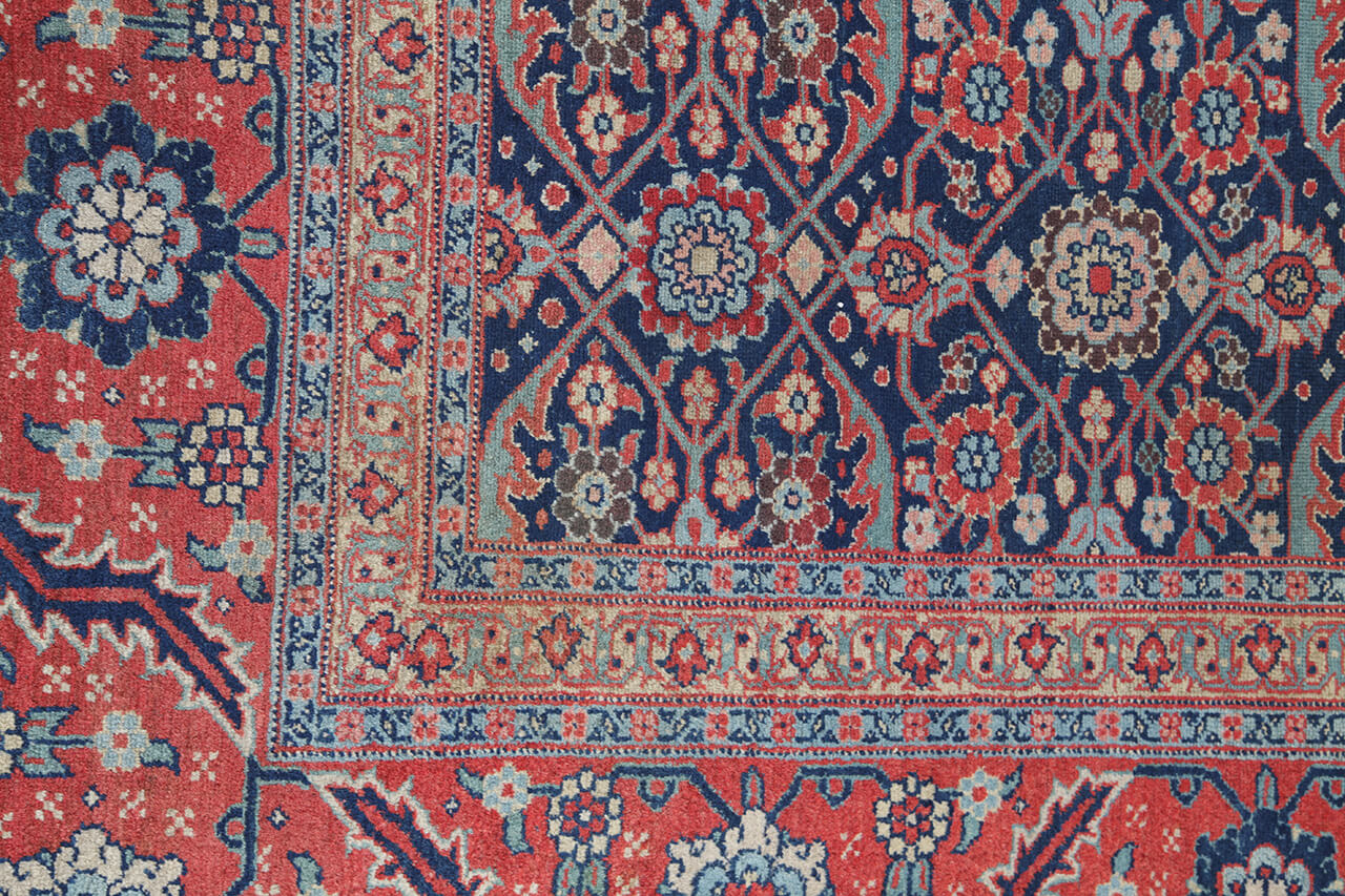 Authentic Antique Persian Farahan Rug | Hand-Knotted 371x301cm