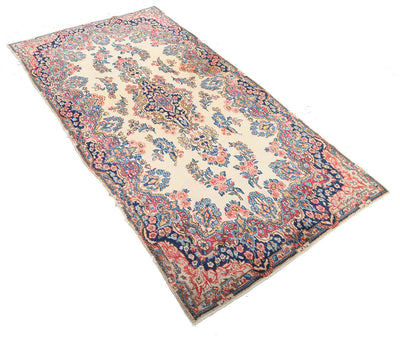 Tappeto Kerman Antico Persiano Autentico | Annodato a Mano 227x114cm - CarpetLiving