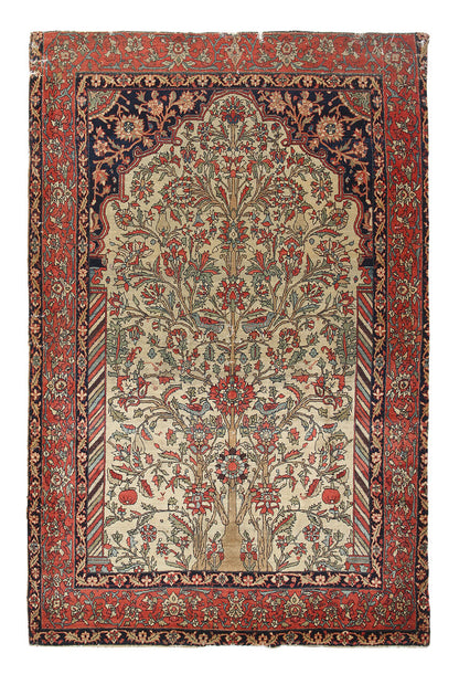 Authentic Antique Persian Isfahan Rug | Hand-Knotted 209x137cm