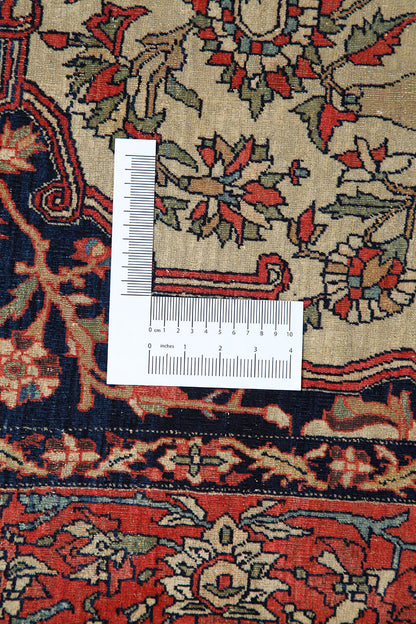 Authentic Antique Persian Isfahan Rug | Hand-Knotted 209x137cm