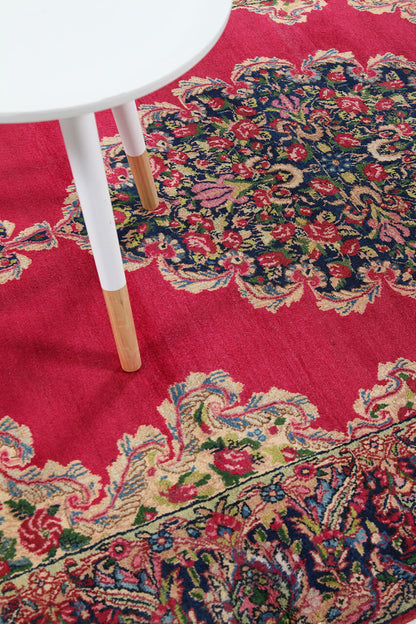 Tappeto Kerman Antico Persiano Autentico | Annodato a Mano 199x118cm