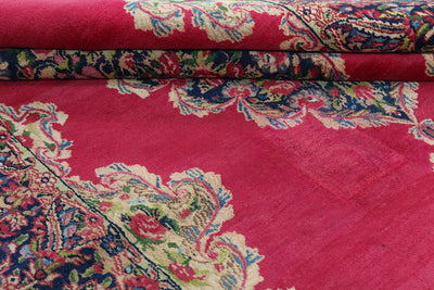 Tappeto Kerman Antico Persiano Autentico | Annodato a Mano 199x118cm - CarpetLiving