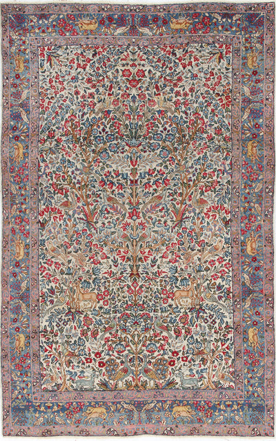 Tappeto Kerman Antico Persiano Autentico | Annodato a Mano 201x128cm - CarpetLiving