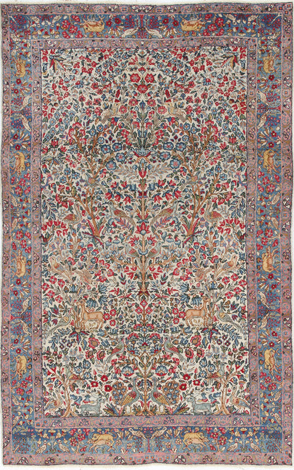 Tappeto Kerman Antico Persiano Autentico | Annodato a Mano 201x128cm