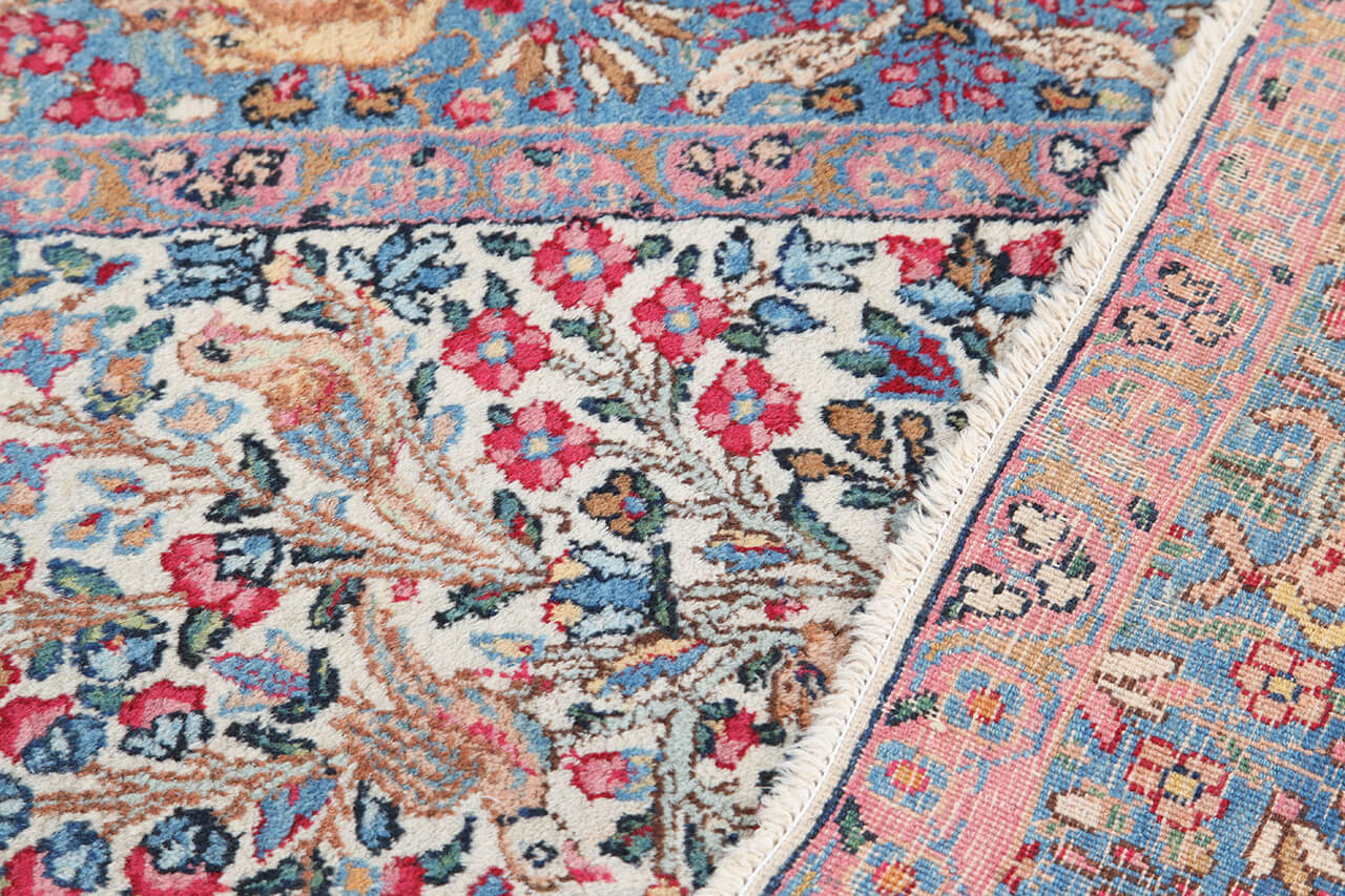 Tappeto Kerman Antico Persiano Autentico | Annodato a Mano 201x128cm