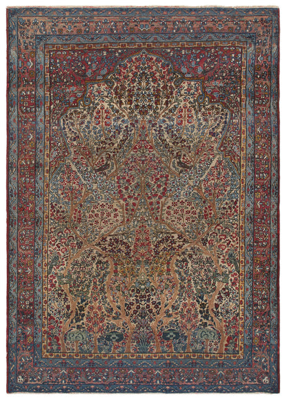 Tappeto Kerman Antico Persiano Autentico | Annodato a Mano 199x145cm