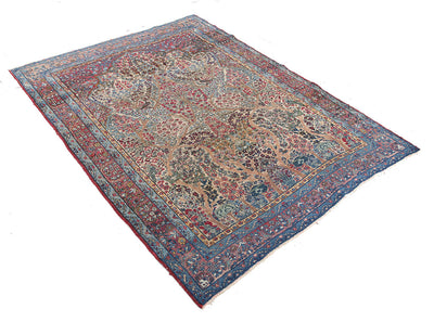 Tappeto Kerman Antico Persiano Autentico | Annodato a Mano 199x145cm - CarpetLiving