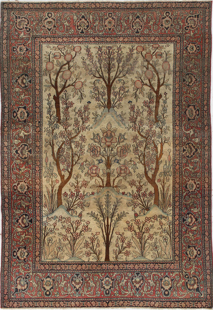 Authentic Antique Persian Isfahan Rug | Hand-Knotted 201x131cm