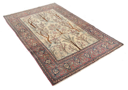 Authentic Antique Persian Isfahan Rug | Hand-Knotted 201x131cm