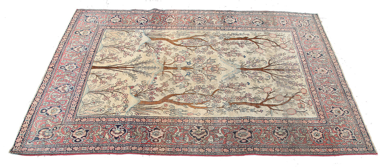 Authentic Antique Persian Isfahan Rug | Hand-Knotted 201x131cm