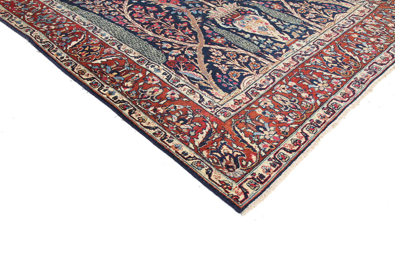 Tappeto Kerman Antico Persiano Autentico | Annodato a Mano 206x133cm