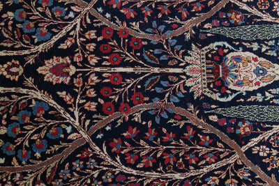 Tappeto Kerman Antico Persiano Autentico | Annodato a Mano 206x133cm - CarpetLiving