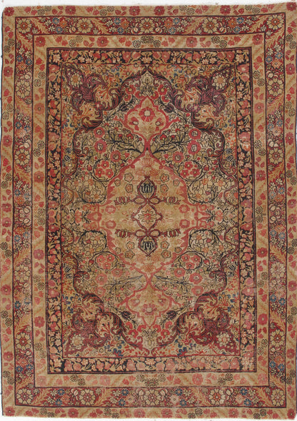 Tappeto Kerman Antico Persiano Autentico | Annodato a Mano 181x121cm