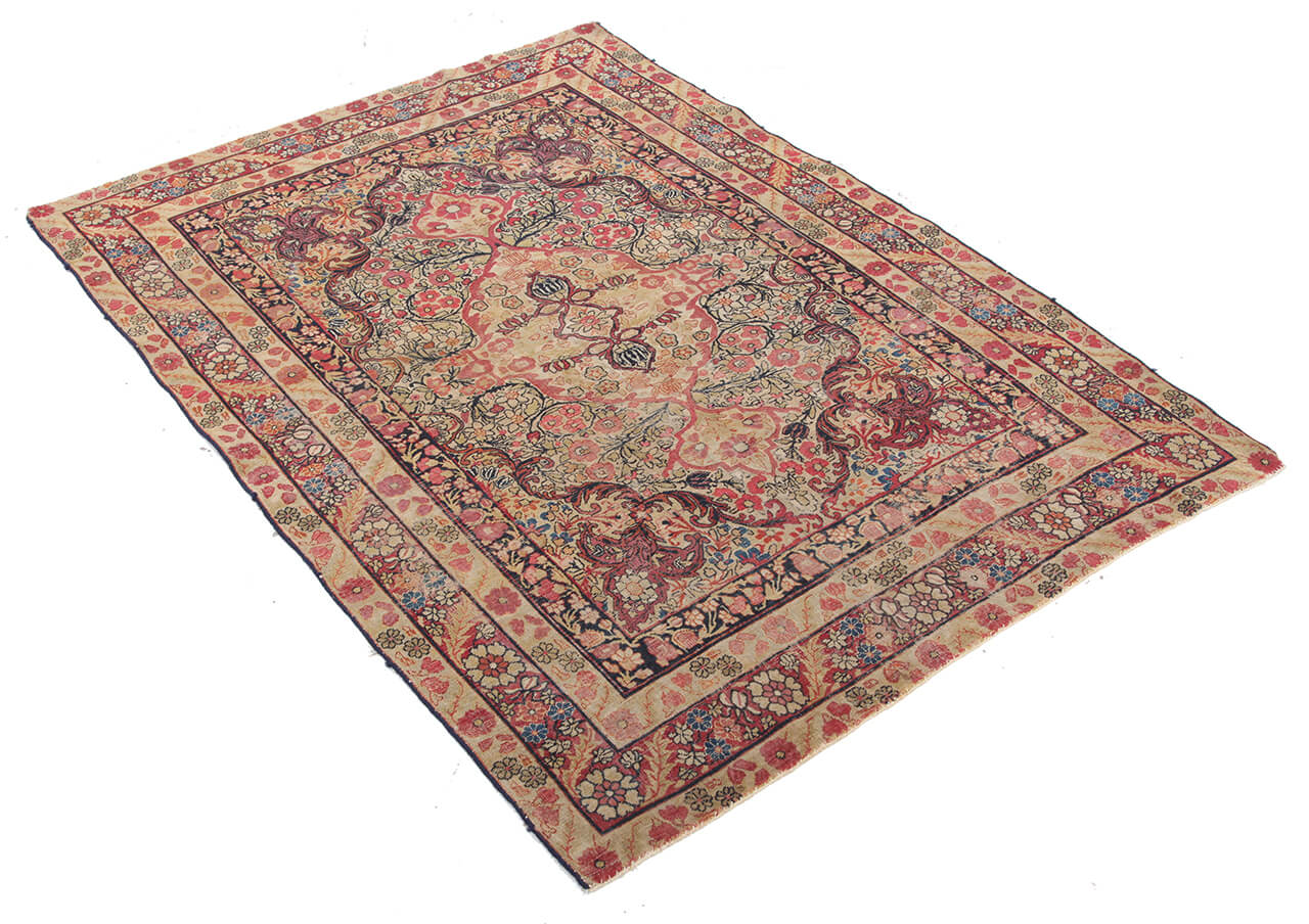 Tappeto Kerman Antico Persiano Autentico | Annodato a Mano 181x121cm
