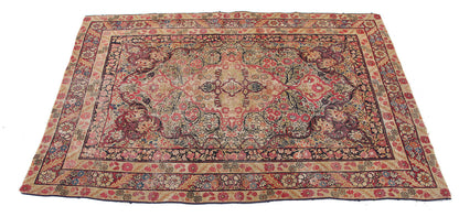 Tappeto Kerman Antico Persiano Autentico | Annodato a Mano 181x121cm