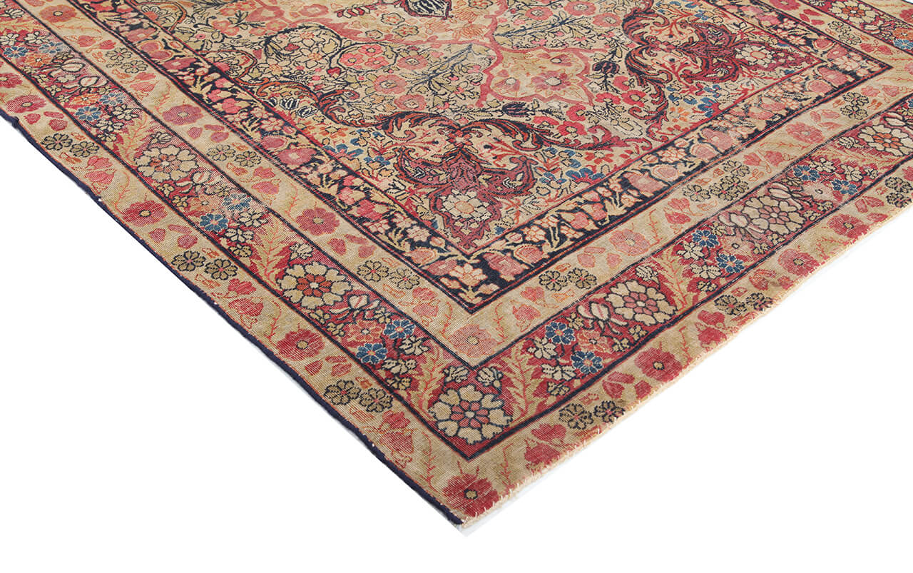 Tappeto Kerman Antico Persiano Autentico | Annodato a Mano 181x121cm