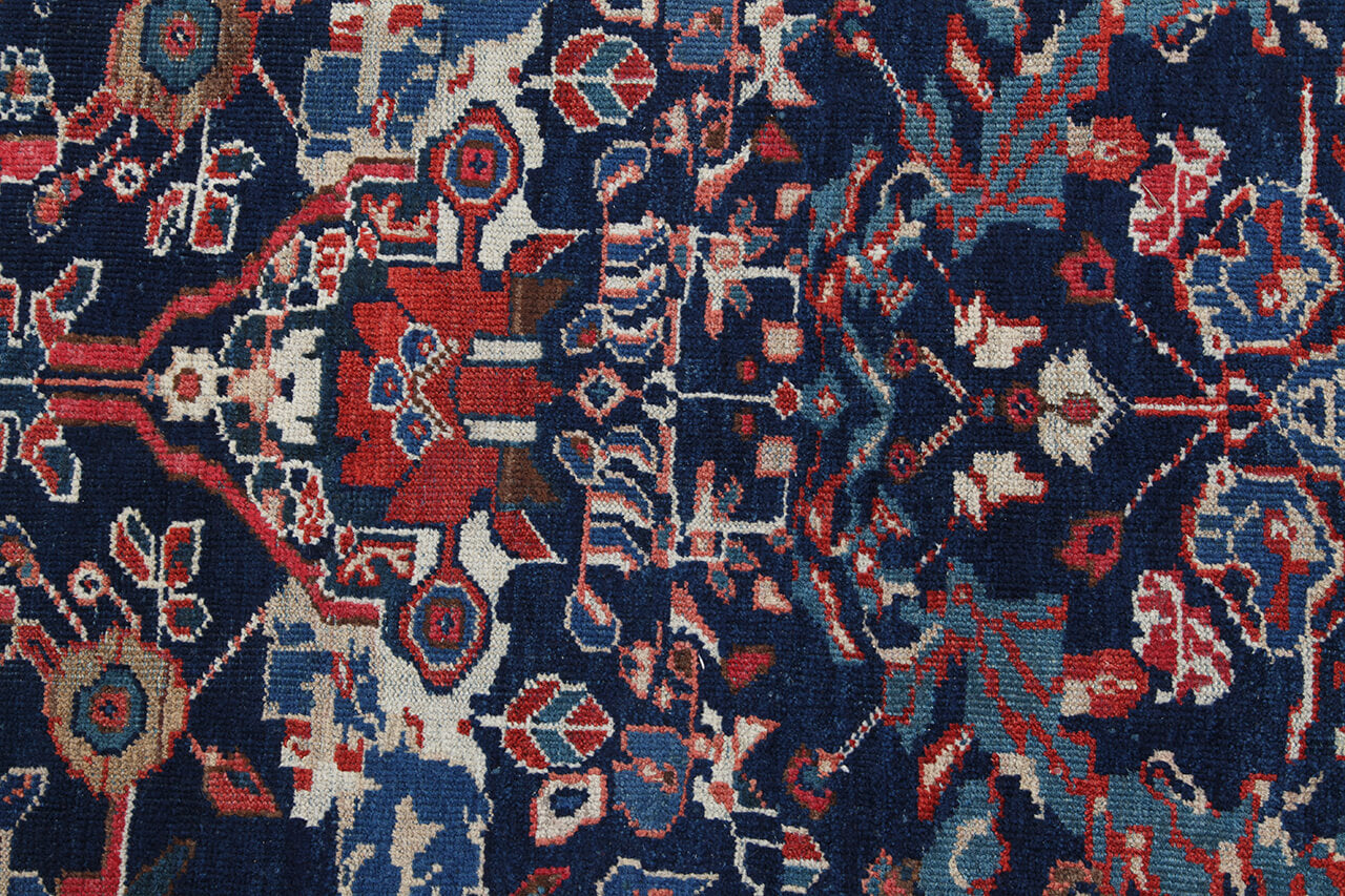 Tappeto Mahal Antico Persiano Autentico | Annodato a Mano 210x132cm