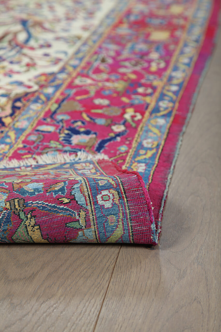 Tappeto Isfahan Antico Persiano Autentico | Annodato a Mano 203x129cm