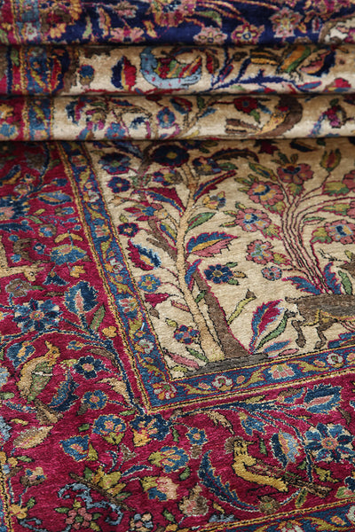 Authentic Antique Persian Isfahan Rug | Hand-Knotted 203x129cm
