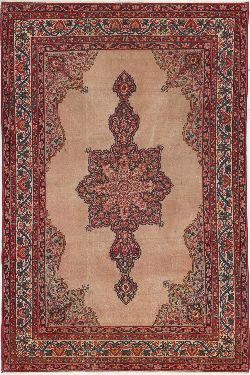 Tappeto Kerman Antico Persiano Autentico | Annodato a Mano 209x141cm