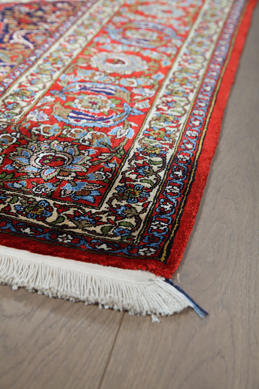 Tappeto Isfahan Antico Egiziano Autentico | Annodato a Mano 190x140cm