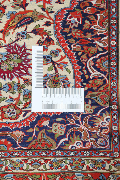 Tappeto Isfahan Antico Egiziano Autentico | Annodato a Mano 190x140cm