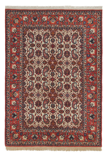 Tappeto Isfahan Antico Persiano Autentico | Annodato a Mano 222x152cm