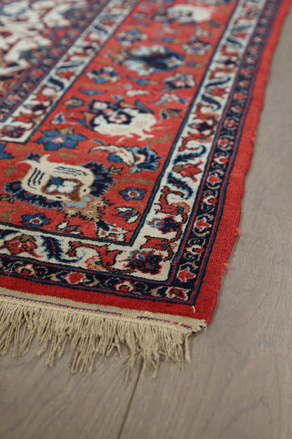 Tappeto Isfahan Antico Persiano Autentico | Annodato a Mano 222x152cm