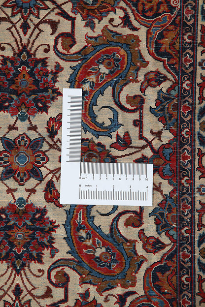 Tappeto Isfahan Antico Persiano Autentico | Annodato a Mano 222x152cm