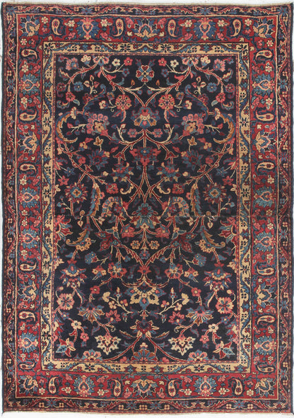 Tappeto Kerman Antico Persiano Autentico | Annodato a Mano 123x97cm