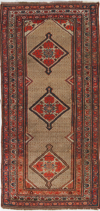 Authentic Antique Persian Malayer Rug | Hand-Knotted 214x103cm
