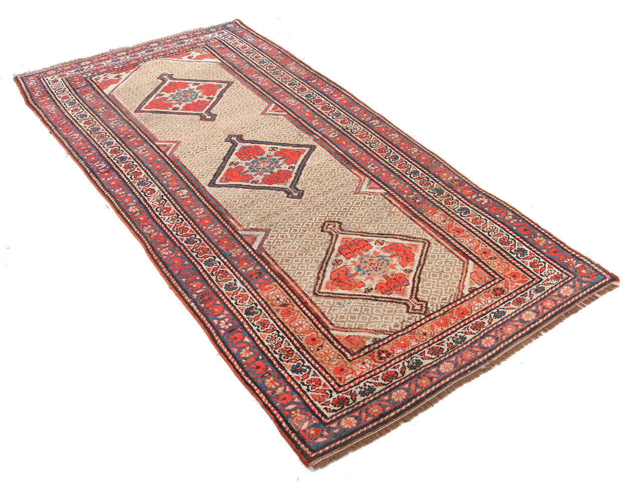 Authentic Antique Persian Malayer Rug | Hand-Knotted 214x103cm