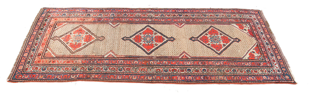 Authentic Antique Persian Malayer Rug | Hand-Knotted 214x103cm