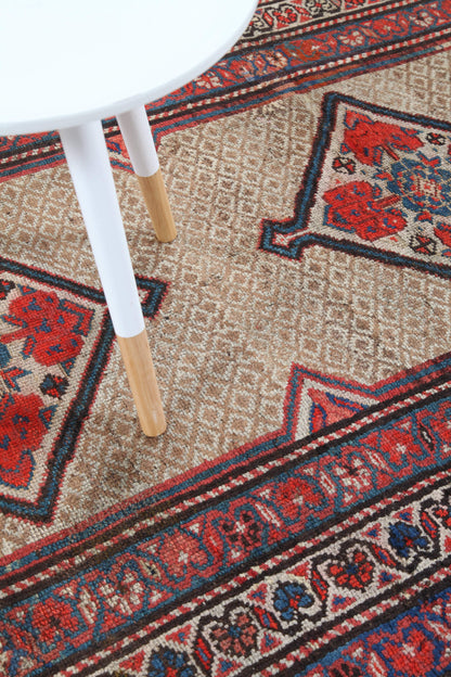 Authentic Antique Persian Malayer Rug | Hand-Knotted 214x103cm