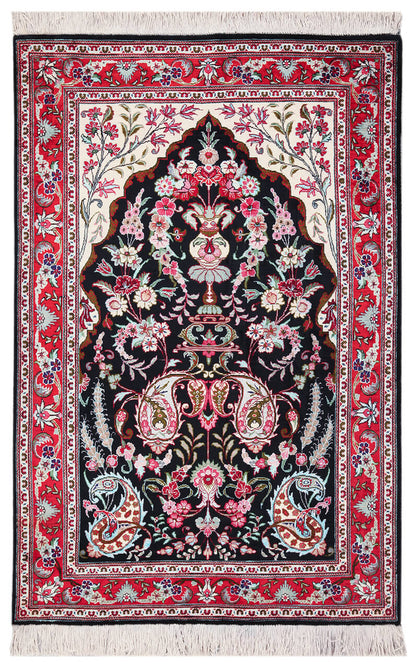 Persian Qum Silk Rug 124_81 cm