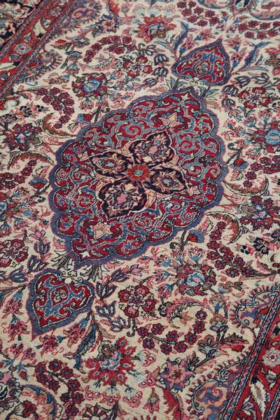 Authentic Antique Persian Isfahan Rug | Hand-Knotted 222x135cm