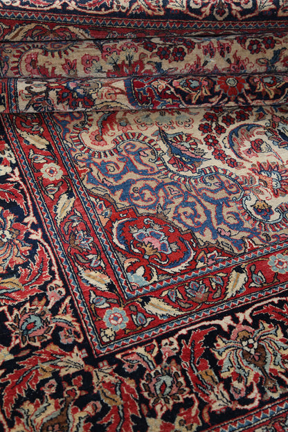 Authentic Antique Persian Isfahan Rug | Hand-Knotted 222x135cm